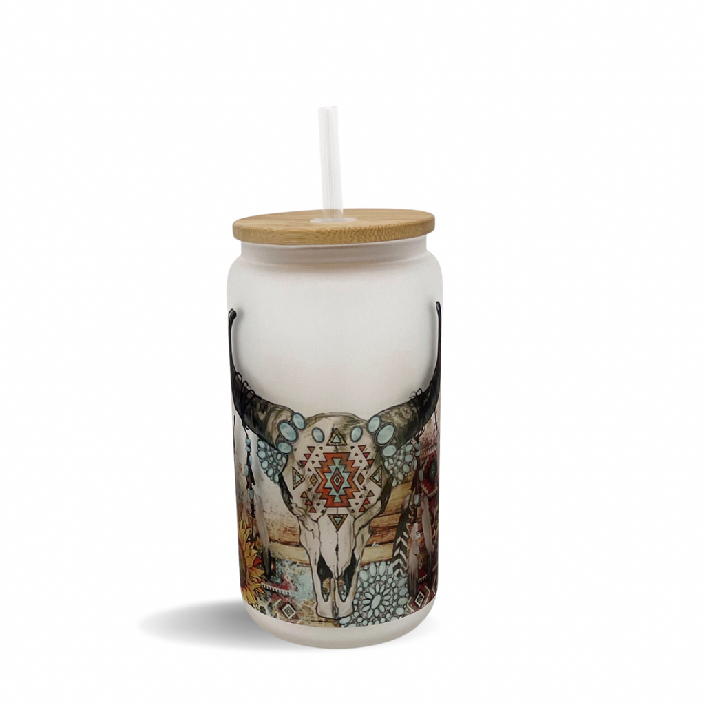 Cute Bull Skull Tumbler